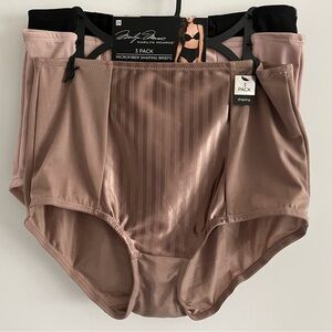 Marilyn Monroe Microfiber Shaping Briefs w/Firm Control Tummy Band 3 pc set
